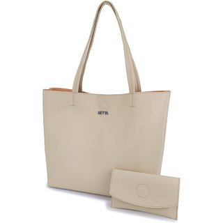 Bolsa Sacola Feminina Dia a Dia de Ombro Tira Colo Retta Oficial Marfim