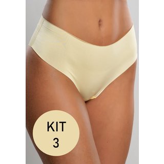 Kit 3 Calcinha Tangão Sem Costura Mdmix Laser Microfibra