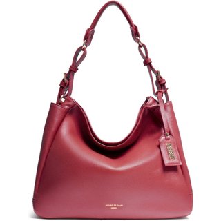 BOLSA FEMININA EM COURO TIRACOLO VERMELHA "CLAUDIA DUARTE"""