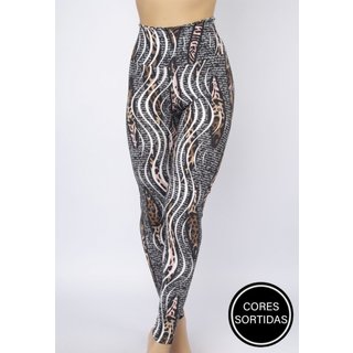 Calça Legging Serra e Mar Modas Fitness Estampada Academia Multicolorida
