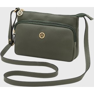 Bolsa Transversal Couro Mariart Rosalina Army