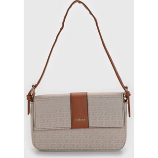 Bolsa Média Feminina Colcci Monograma Bege