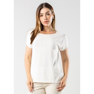 Blusa Viscose Pau a Pique Listrada Off White OFF WHITE - XL Pau a Pique