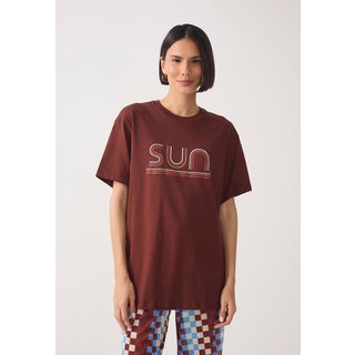 Camiseta Feminina Dress To Estampa SUN Marrom