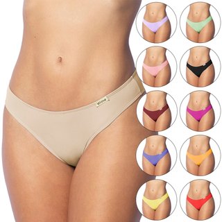 Kit 5 Calcinhas Gabi Lingerie Antimarca Tangas Lisas Lingerie Básica Microfibra Poliamida Multicolorido
