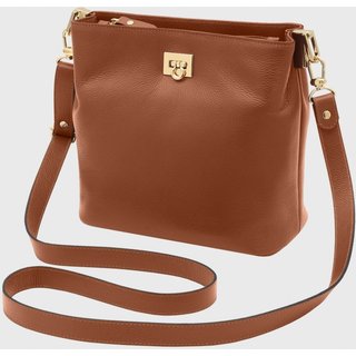 Bolsa Transversal Couro Mariart Juá Camel