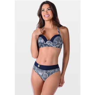 Biquíni Summer Soul Com Bojo Sem Fecho Cintura Baixa Estampado Marinho