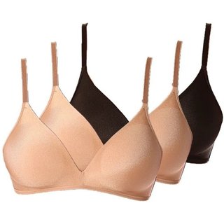 Kit com 3 Sutiã sem Aro com Bojo Paraíso Demillus 63476 Bege