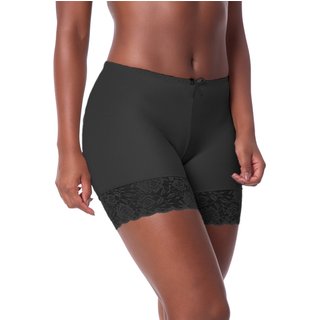 Anágua Feminina Gabi Lingerie Renda Shortinho Íntimo Segunda Pele Preto