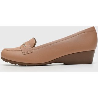 Scarpin Feminino Modare Salto Anabela Nude