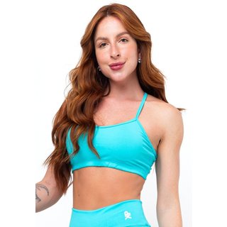 Top Fitness Pink Urban Nadador Alça Sustentação Poliamida Feminino Academia - Azul Claro