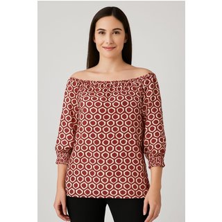 Blusa Rubinella Ombro A Ombro Geometrica Unica