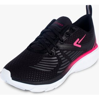 Tenis Feminino Esportivo Macio de Cadarço Preto e Pink
