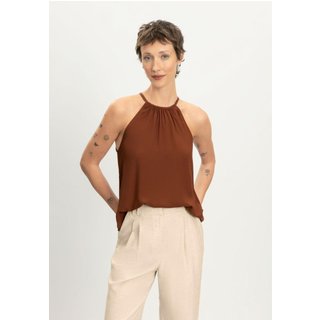 Blusa feminina em viscose Essendi Marrom