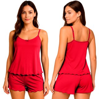 Baby Doll Gabi Lingerie Feminino e Elegante Poliamida Fresco para Uso Diário Pijama Frutily