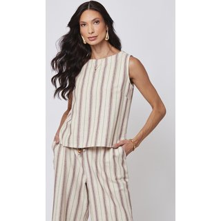 Blusa Rubinella Regata Listras Vinho