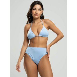 Biquini Cortininha Hot Pants Proteção Uv 50+ Vicbela Azul Serenity