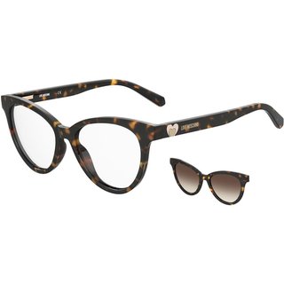 Armação ClipOn Moschino Love Mol051 /Cs 086 - Marrom 52