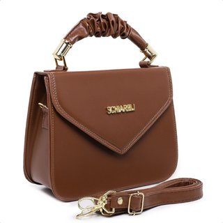 Bolsa Feminina Tira Colo Transversal Com Alça Removível 8140 Caramelo
