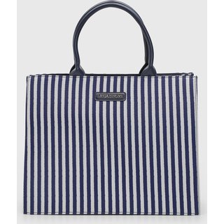 Bolsa Feminina Lança Perfume Listrada Azul Marinho