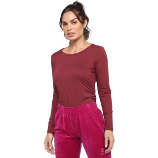 Blusa Rainha Casual Elastic Manga Longa Feminina - Vermelho - rainha