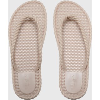 Chinelo Feminino Brizza Arezzo Trançado Nude
