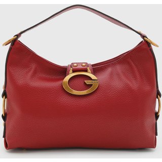 Bolsa Feminina Guess Grande Detalhe G Vermelha