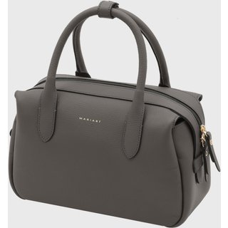Bolsa Bowling Couro Mariart Jambuzinha Cinza
