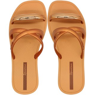 Chinelo Slide Ipanema Metal Chic Tiras Cruzadas Feminino