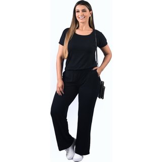 Conjunto Viscolycra Maria Paes Calça e Blusa Preto