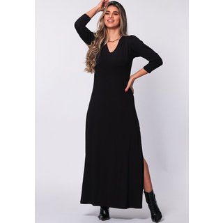 Vestido Longo Fenda B’Bonnie Tiana Preto