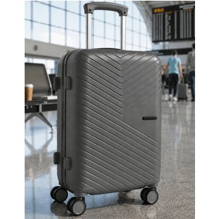 Mala De Viagem De Bordo 10kg Grande Polipropileno Star Shop Cinza