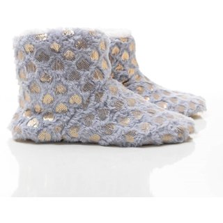 Infantil - Pantufa Botinha Feminina Ivana Coração Azul Claro