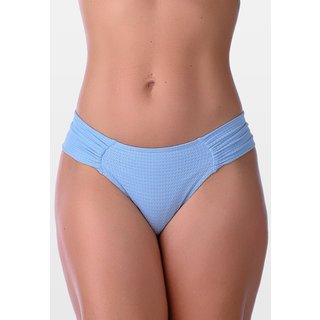 Calcinha Summer Soul Cintura Baixa Lateral Dupla Franzida Texturizada Azul Claro