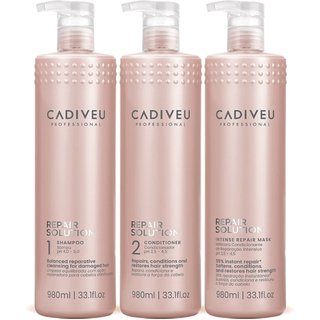 Kit Cadiveu Repair Solution Shampoo Condicionador e Máscara (3 produtos)