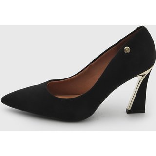 Scarpin Feminino Vizzano Bico Fino Salto Alto Preto