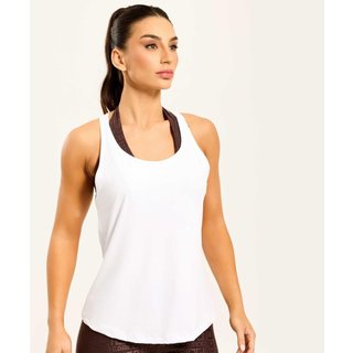 Regata Básica Branca Microfibra Donna Carioca