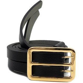 Cinto Feminino Duplo em Couro Sapato Show 948 Sapato Show Preto