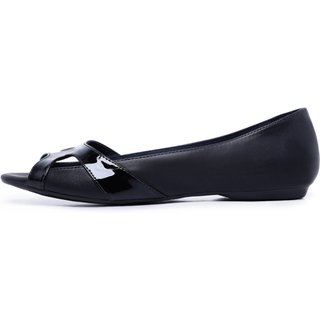 Sapatilha PeepToe LeRUCHEL Lisa Preto