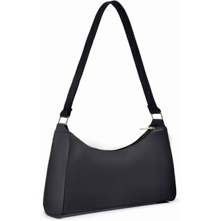 Bolsa Feminina Baguete Pequena Baladinha De Ombro Preta