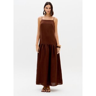 Vestido Longo De Alças Com Linho Lança Perfume