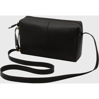 Bolsa Transversal Couro Mariart Capim Preta