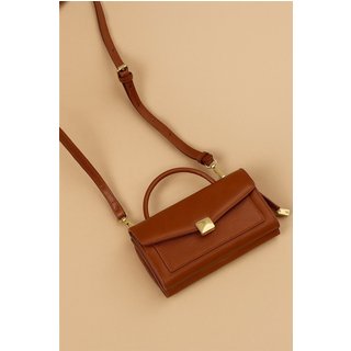 Bolsa de Mão Pequena D Bell Outlet Fashion Lisa Marrom