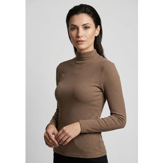 Blusa Feminino Lez a Lez Malha Canelada Sevilha Marrom
