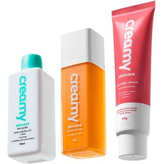 Kit Creamy Skincare Vitamina C Salicílico Hidratante Calming Cream (3 produtos)