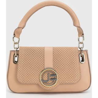 Bolsa Média Feminina Jorge Bischoff Texturizada Nude