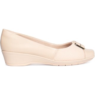 Sapato Feminino Comfortflex Anabela Nude