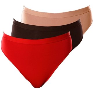 Kit com 3 Calcinhas Demillus 26826 Vermelho