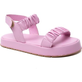 Papete Rasteira Sandalia Rosa Sola Alta Plataforma Kuento Shoes