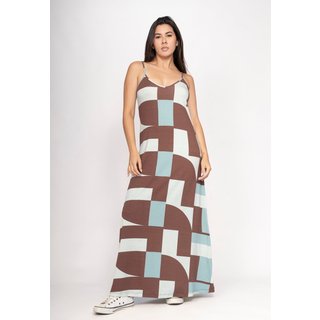 Vestido CabanaFree Guaíra Longo Malha Alça Fina Santa Rosa do Tocantins